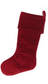 Classic Garnet Red Velvet Handmade Christmas Stocking - 20" - ARCADIA HOME